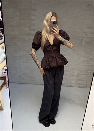 Marie keyhole Puff sleeve bubble top Mole ROTATE By Birger Christensen 